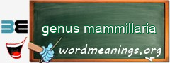 WordMeaning blackboard for genus mammillaria